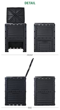 コンポスト300L 2個セット Amazon.co.jp: コンポスト 300L 容器 大容量 家庭用 ブラック 黒